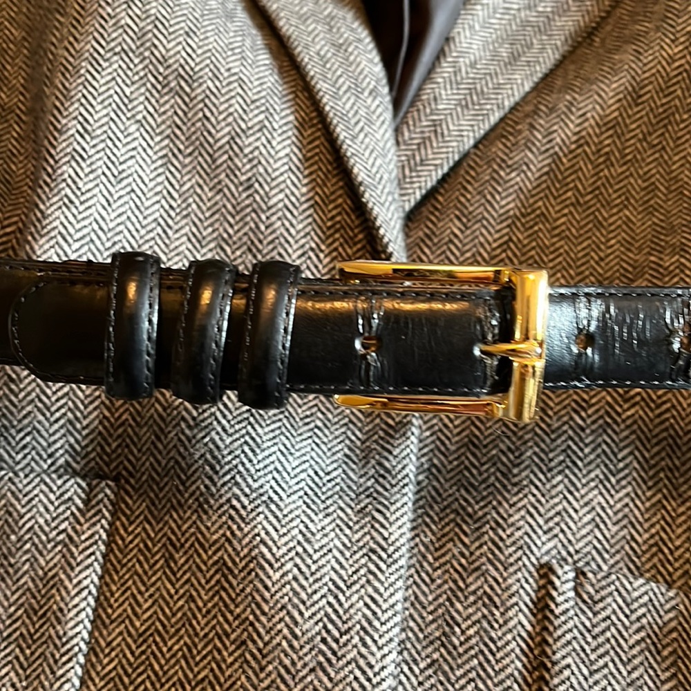 Vintage Amanda Smith black and gold belt xsmall